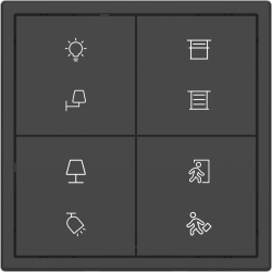 Tile Series 8 button smart panel 2.1 - Ash Gray