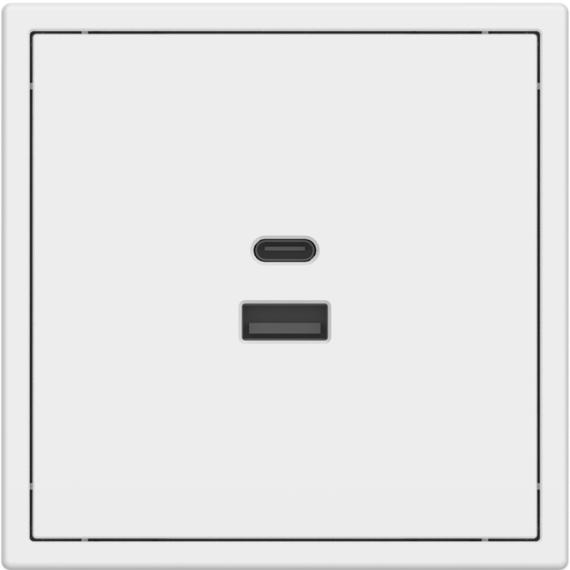 Tile Series USB and Type-C Outlet 2.1 - Ivory White