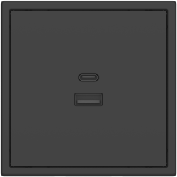 Tile Series USB and Type-C Outlet 2.1 - Ash Gray