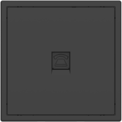 Tile Series 1 Port Telephone Wall Jack 2.1 - Ash Gray