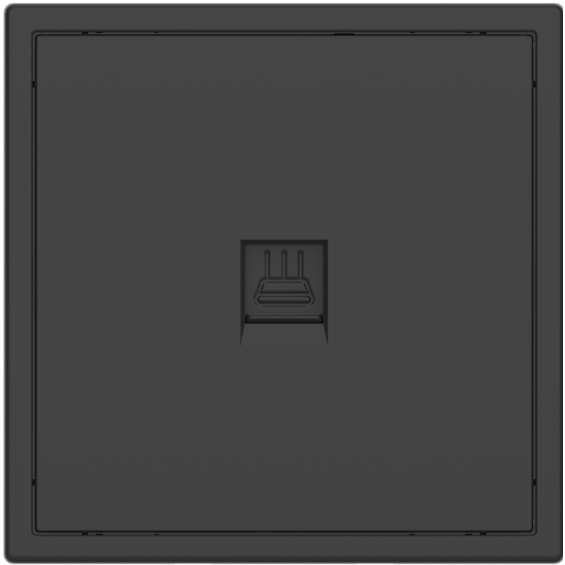 Tile Series 1 Port Ethernet Wall Outlet 2.1 - Ash Gray