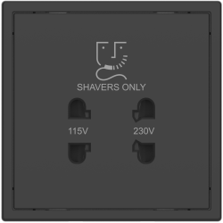 Tile Series Shaver Socket 2.1 - Ash Gray
