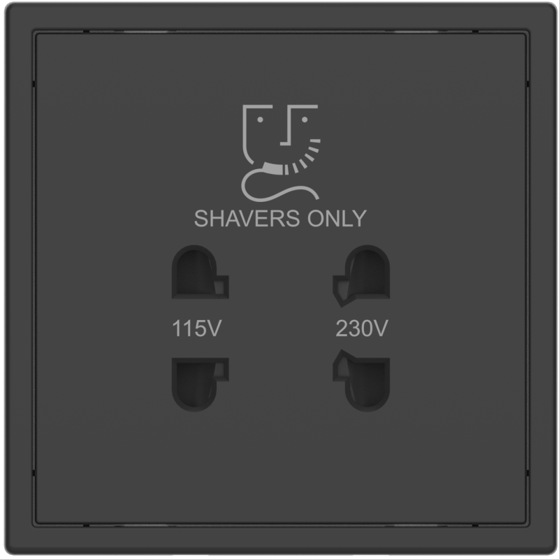 Tile Series Shaver Socket 2.1 - Ash Gray