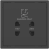 Tile Series Shaver Socket 2.1 - Ash Gray