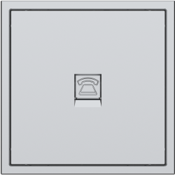 Tile Series 1 Port Telephone Wall Jack 2.1 - Space Gray