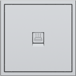 Tile Series 1 Port Ethernet Wall Outlet 2.1 - Space Gray