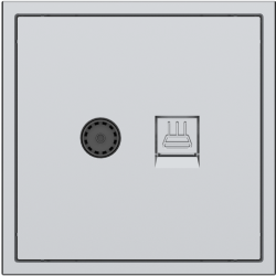 Tile Series 1 Port Cable TV Ethernet Wall Outlet 2.1 - Space Gray