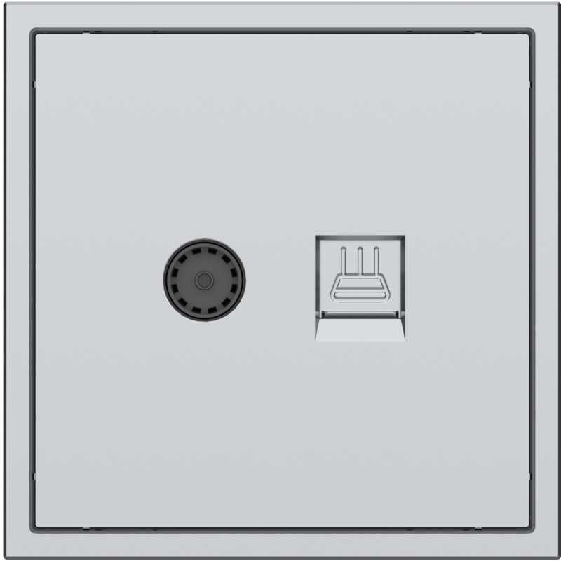 Tile Series 1 Port Cable TV Ethernet Wall Outlet 2.1 - Space Gray