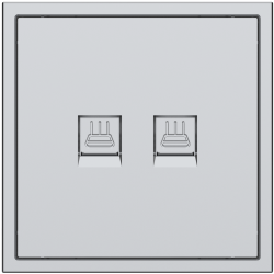 Tile Series 2 Port Ethernet Wall Outlet 2.1 - Space Gray