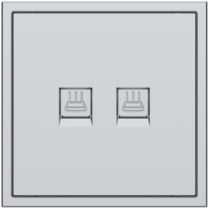 Tile Series 2 Port Ethernet Wall Outlet 2.1 - Space Gray