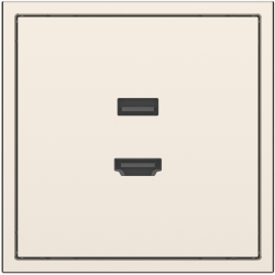 Tile Series HDMI and USB Outlet 2.1 - Champagne Gold