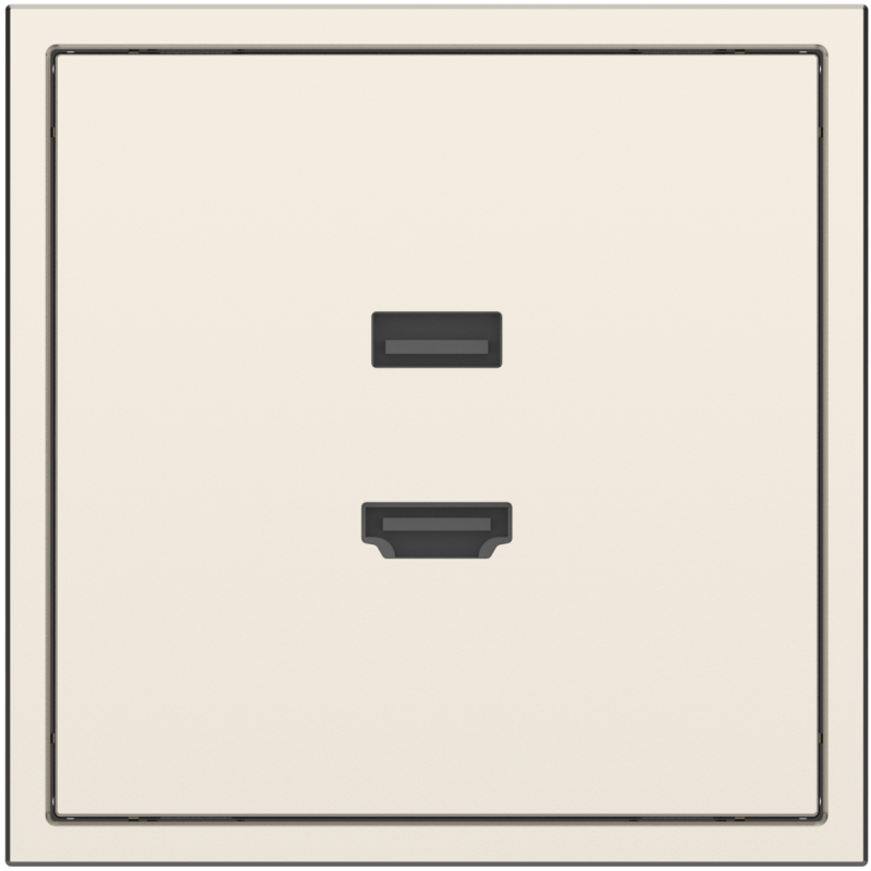 Tile Series HDMI and USB Outlet 2.1 - Champagne Gold