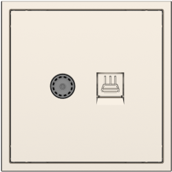 Tile Series 1 Port Cable TV Ethernet Wall Outlet 2.1 - Champagne Gold