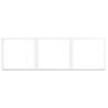Tile Series 3 Gang Panel Frame 2.1 - Ivory White