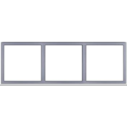 Tile Series 3 Gang Panel Frame 2.1 Metal - Space Gray