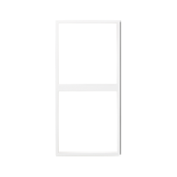 Tile Series 2 Gang Panel Frame 2.1 Vertical - Ivory White