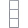 Tile Series 3 Gang Panel Frame 2.1 Vertical Metal - Space gray