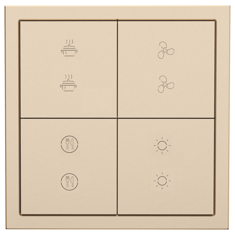 Tile Series 8 button smart panel 2.1 - Champagne Gold