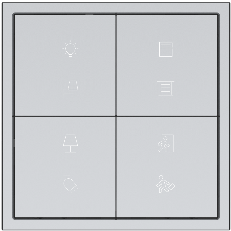 Tile Series 8 button smart panel 2.1 - Space Gray