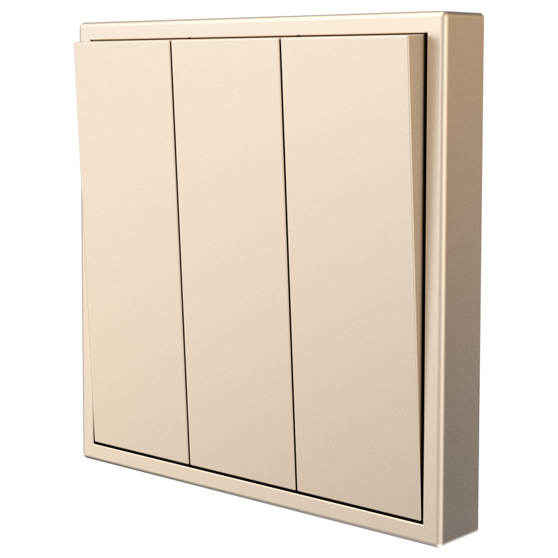 Tile Series 3 Button Momentary Switch 2.1 - Champagne Gold