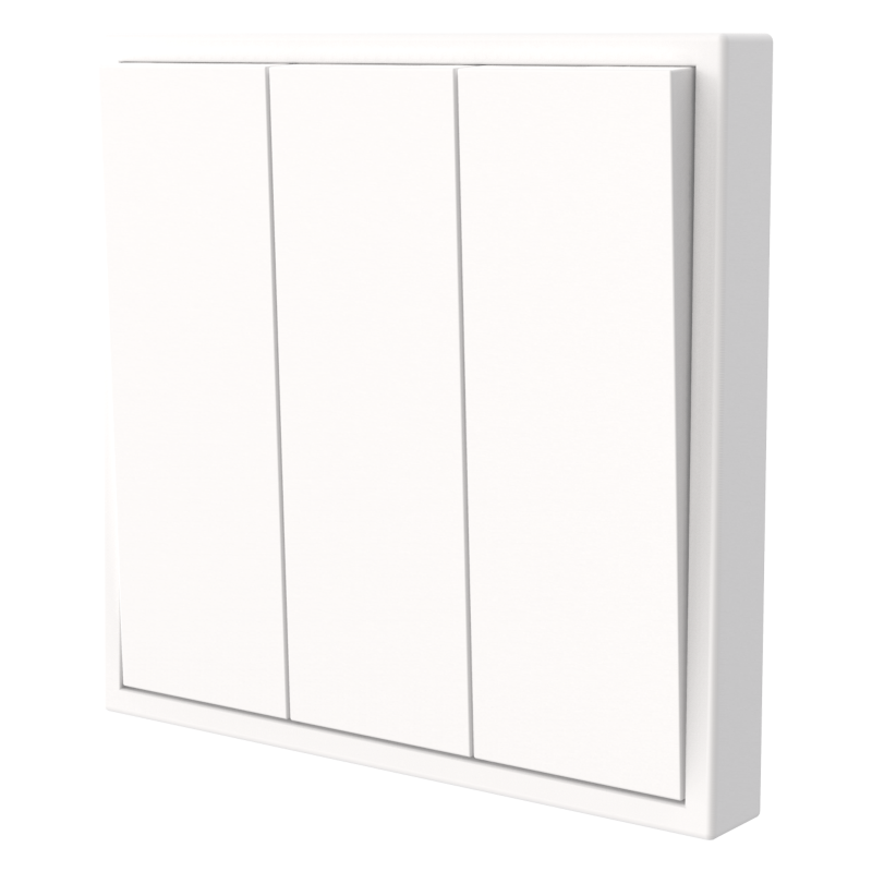 Tile Series 3 Button Momentary Switch 2.1 - Ivory White