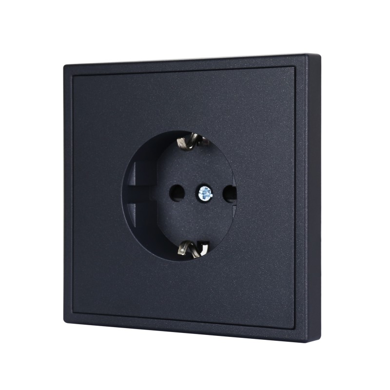 Tile Series EU Socket 2.1 - Ash Gray