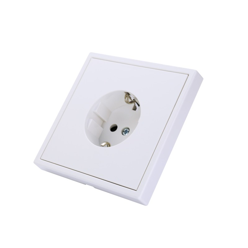 Tile Series EU Socket 2.1 - Ivory White