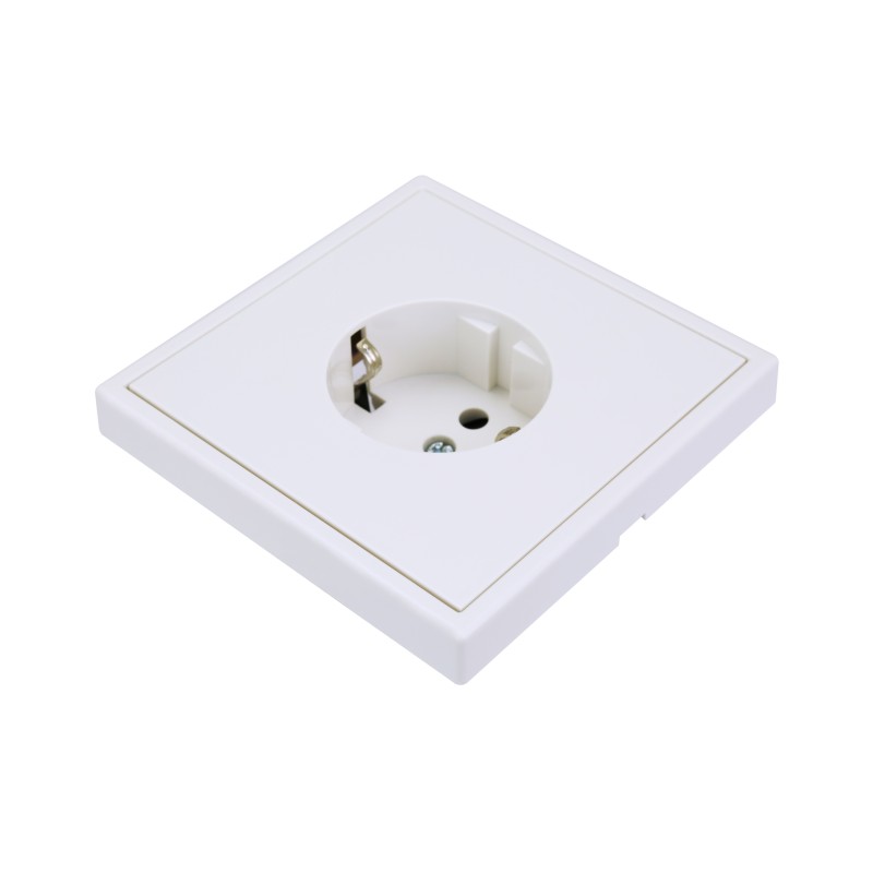 Tile Series EU Socket 2.1 - Ivory White