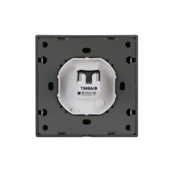 Tile Series 1 Port Ethernet Wall Outlet 2.1 - Ash Gray