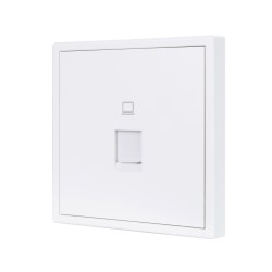 Tile Series 1 Port Ethernet Wall Outlet 2.1 - Ivory White
