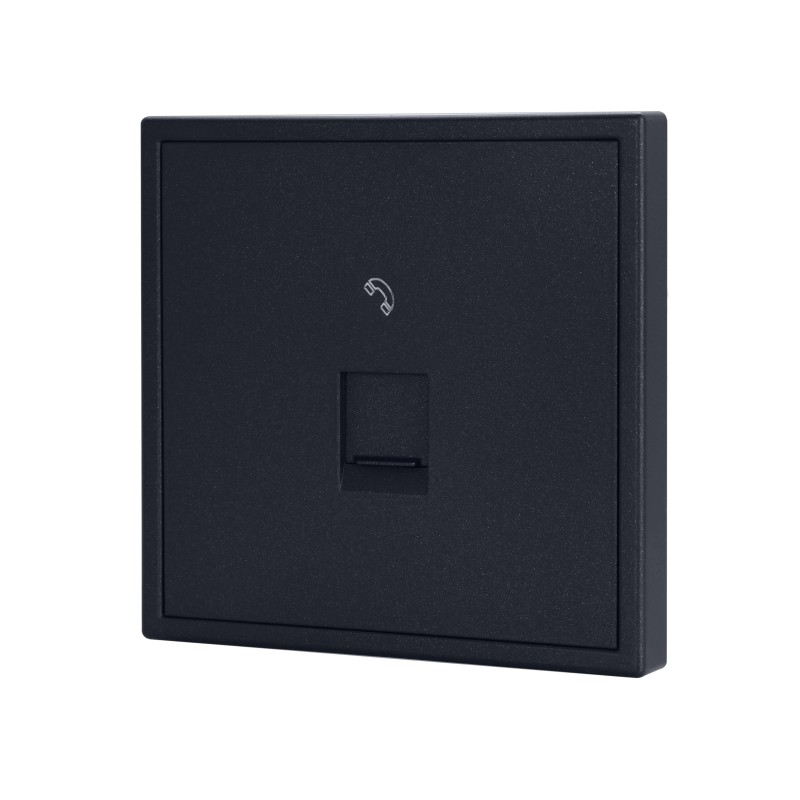 Tile Series 1 Port Telephone Wall Jack 2.1 - Ash Gray