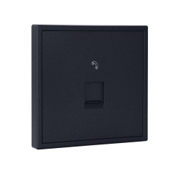 Tile Series 1 Port Telephone Wall Jack 2.1 - Ash Gray