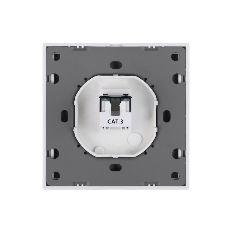 Tile Series 1 Port Telephone Wall Jack 2.1 - Ivory White