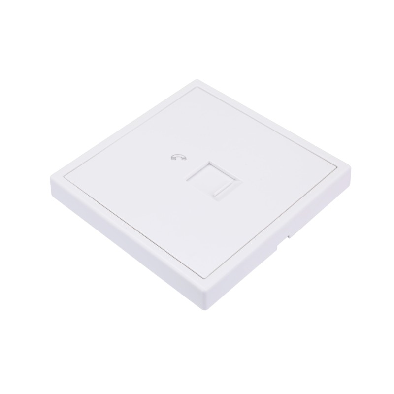 Tile Series 1 Port Telephone Wall Jack 2.1 - Ivory White