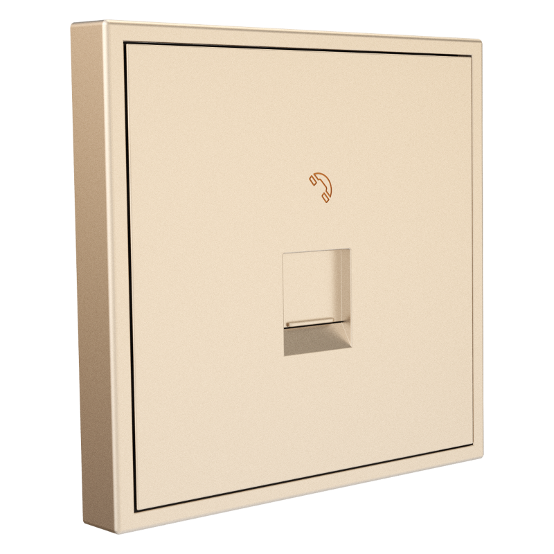 Tile Series 1 Port Telephone Wall Jack 2.1 - Champagne Gold