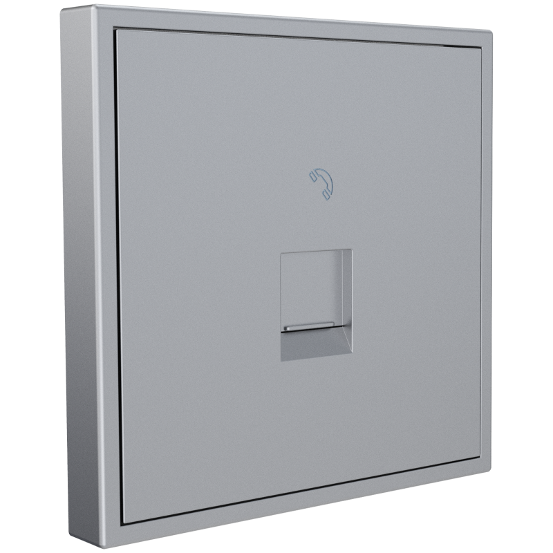 Tile Series 1 Port Telephone Wall Jack 2.1 - Space Gray