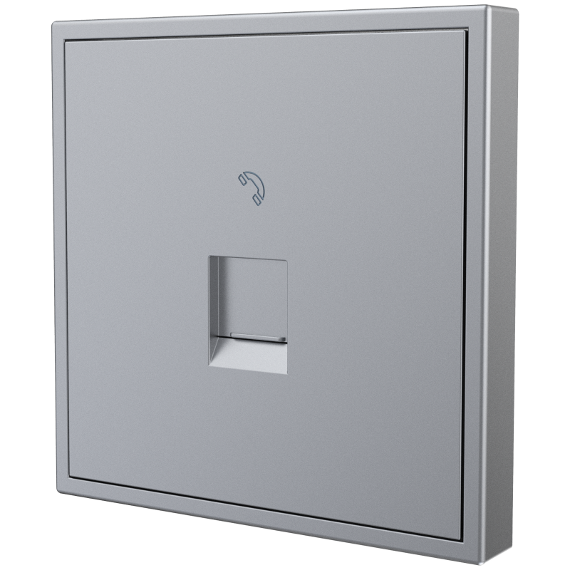 Tile Series 1 Port Telephone Wall Jack 2.1 - Space Gray