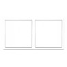 Tile Series 2 Gang Panel Frame 2.1 - Ivory White
