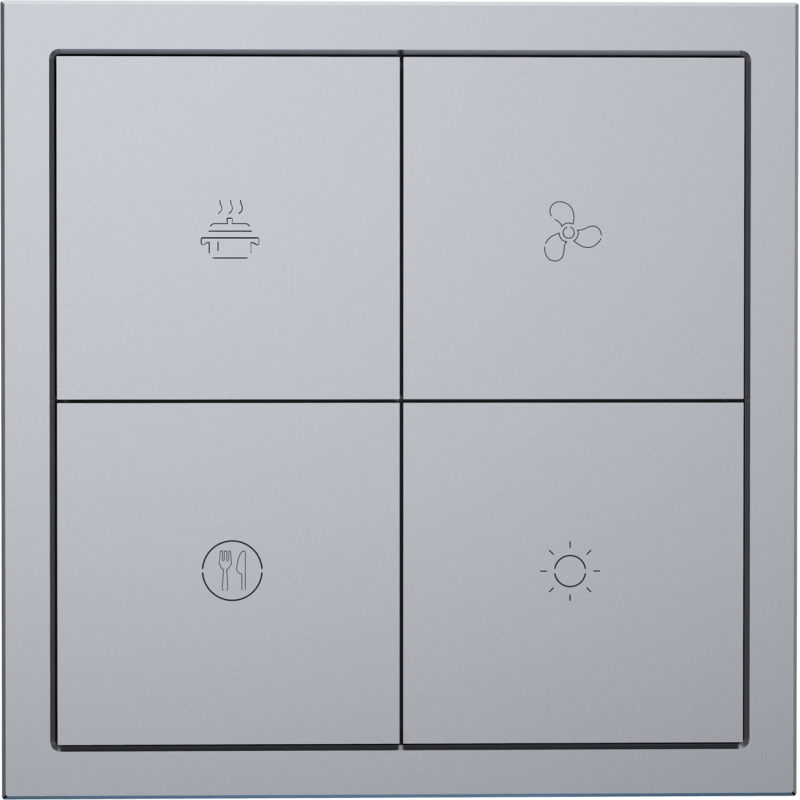 Tile Series 4 button smart panel 2.1 - Space Gray