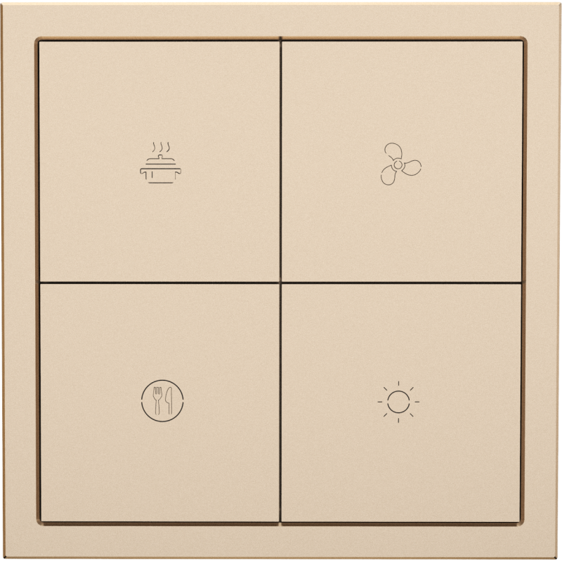 Tile Series 4 button smart panel 2.1 Metal - Champagne Gold