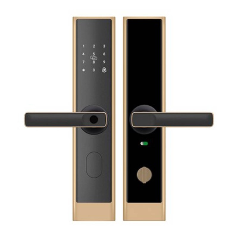 Fingerprint Smart Door Lock, with  Reinforced lock body  (gold)