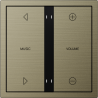 Xelent Series 4 button smart panel Brushed Aluminum - Antique Bronze
