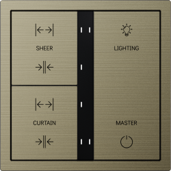 Xelent Series 6 button smart panel Brushed Aluminum - Antique Bronze