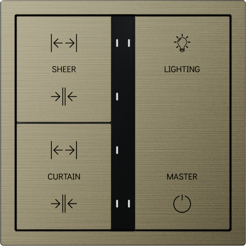 Xelent Series 6 button smart panel Brushed Aluminum - Antique Bronze