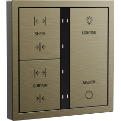 Xelent Series 6 button smart panel Brushed Aluminum - Antique Bronze