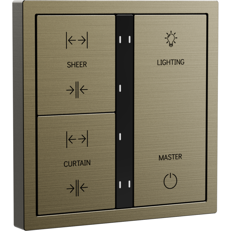 Xelent Series 6 button smart panel Brushed Aluminum - Antique Bronze