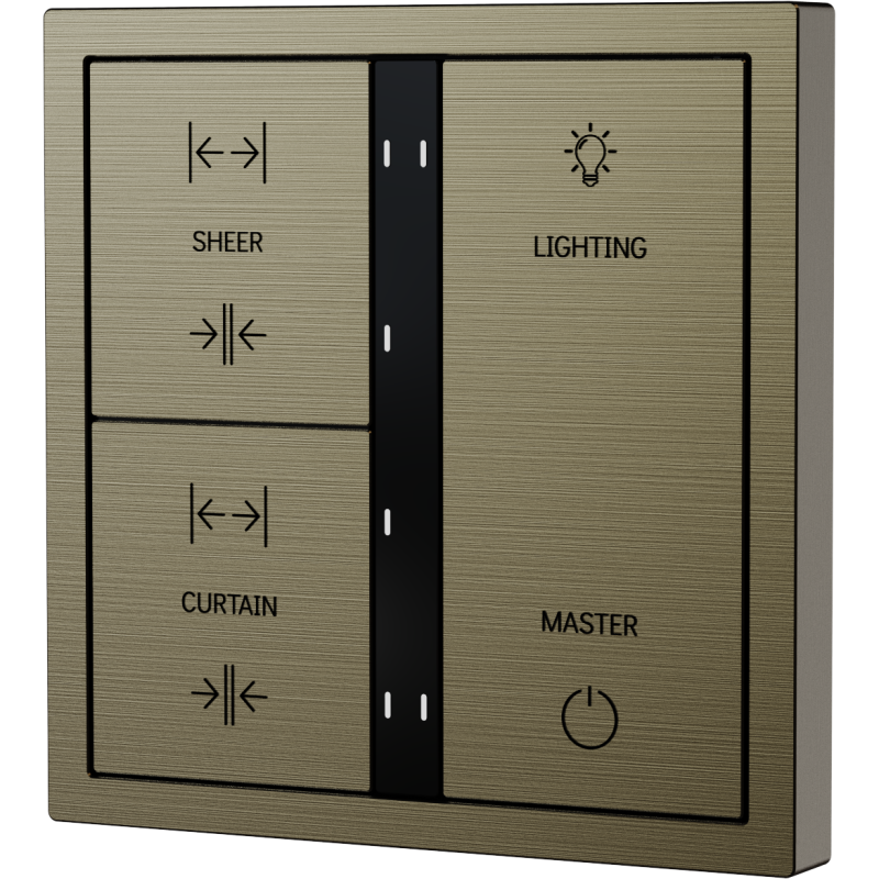 Xelent Series 6 button smart panel Brushed Aluminum - Antique Bronze