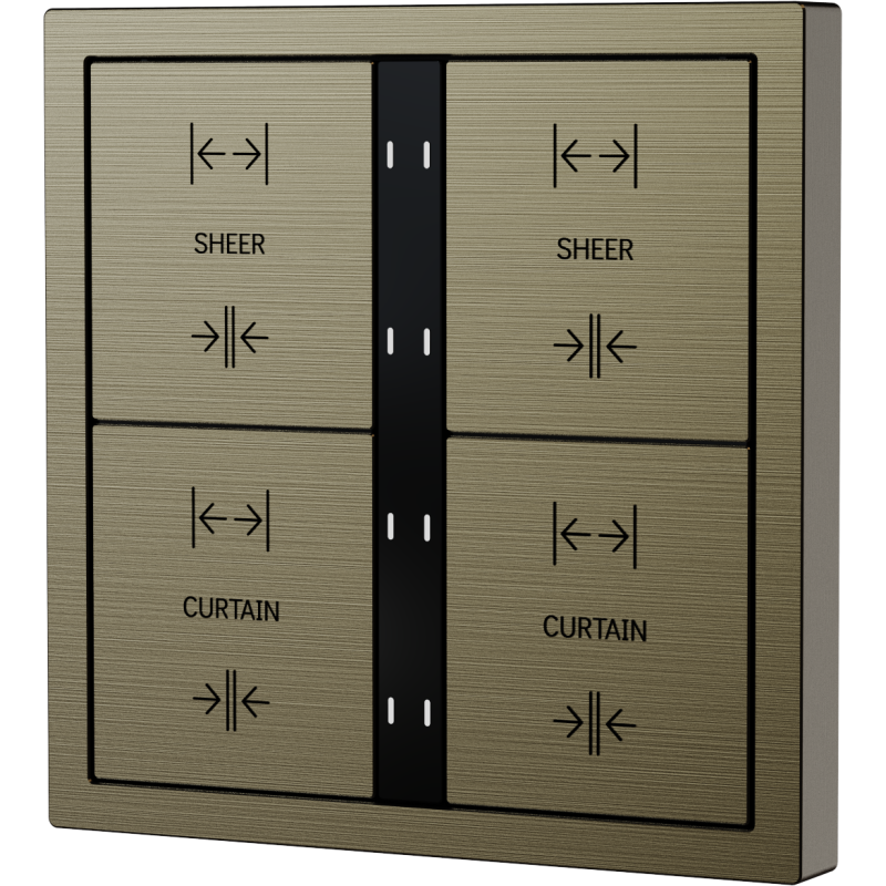 Xelent Series 8 button smart panel Brushed Aluminum - Antique Bronze