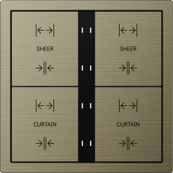 Xelent Series 8 button smart panel Brushed Aluminum - Antique Bronze