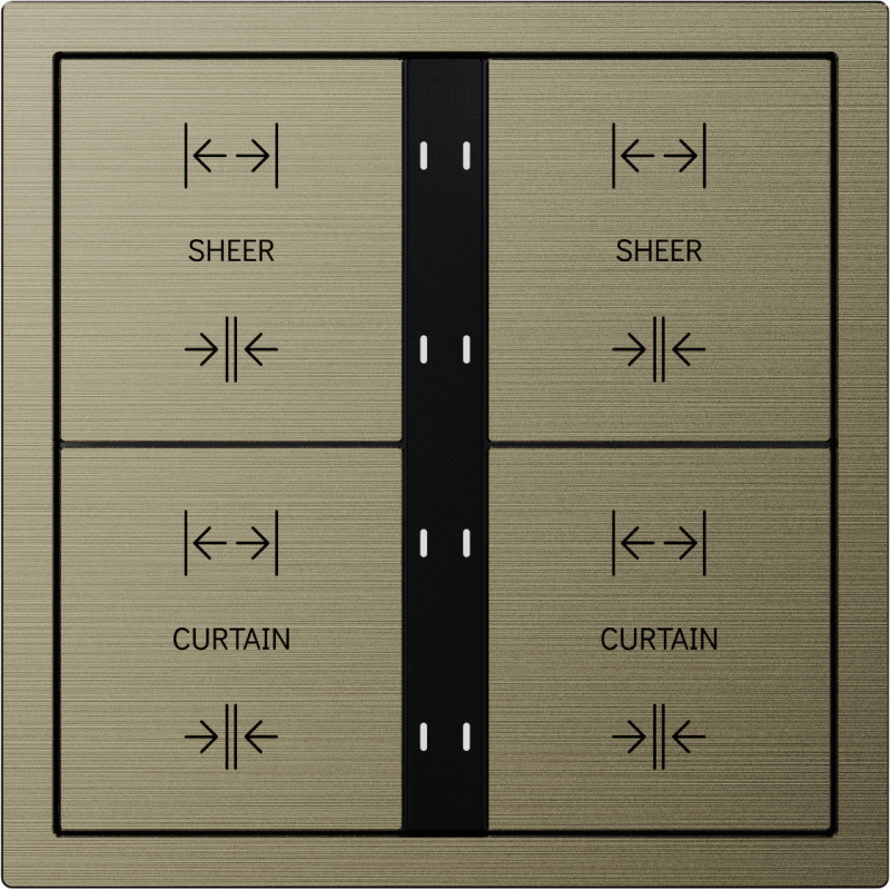 Xelent Series 8 button smart panel Brushed Aluminum - Antique Bronze